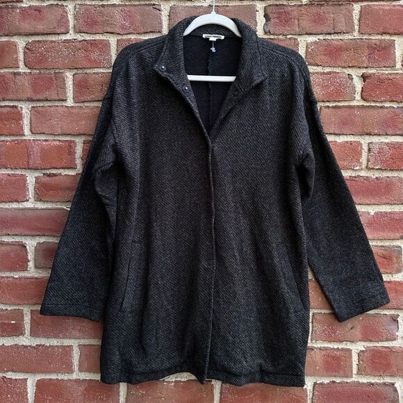Eileen Fisher Jackets & Blazers - Eileen Fisher Women`s $278 Organic Cotton Terry Stand Collar Jacket shacket XS